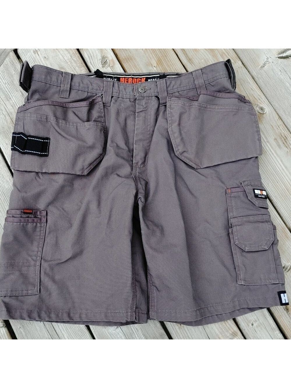 HEROCK WORK WEAR SHORTS Men's Size 40 EUC Grey Carpenter Roofer Construction